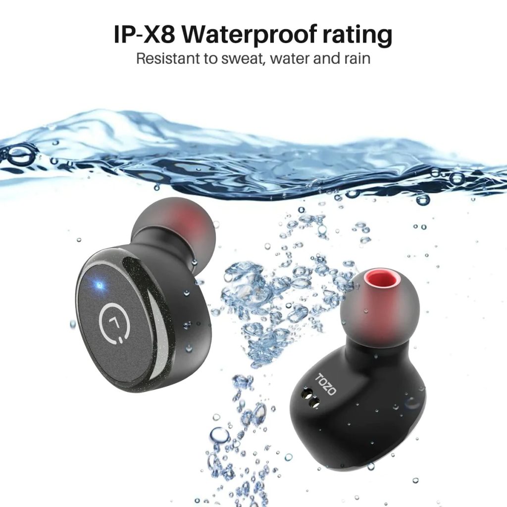 IPX8 waterproof rating